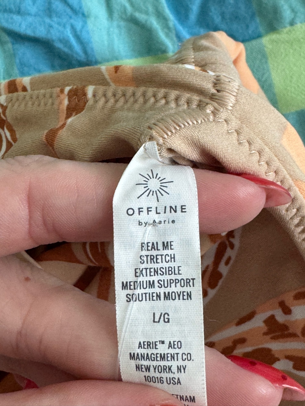 aerie Cream and Brown Floral Athletic Set - Picture 4 of 5